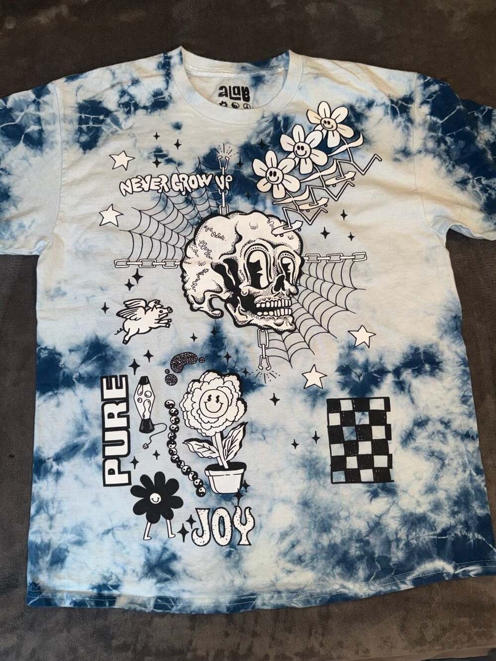 A-Lab Never Grow Up Pure Joy Graphic T-Shirt Size L